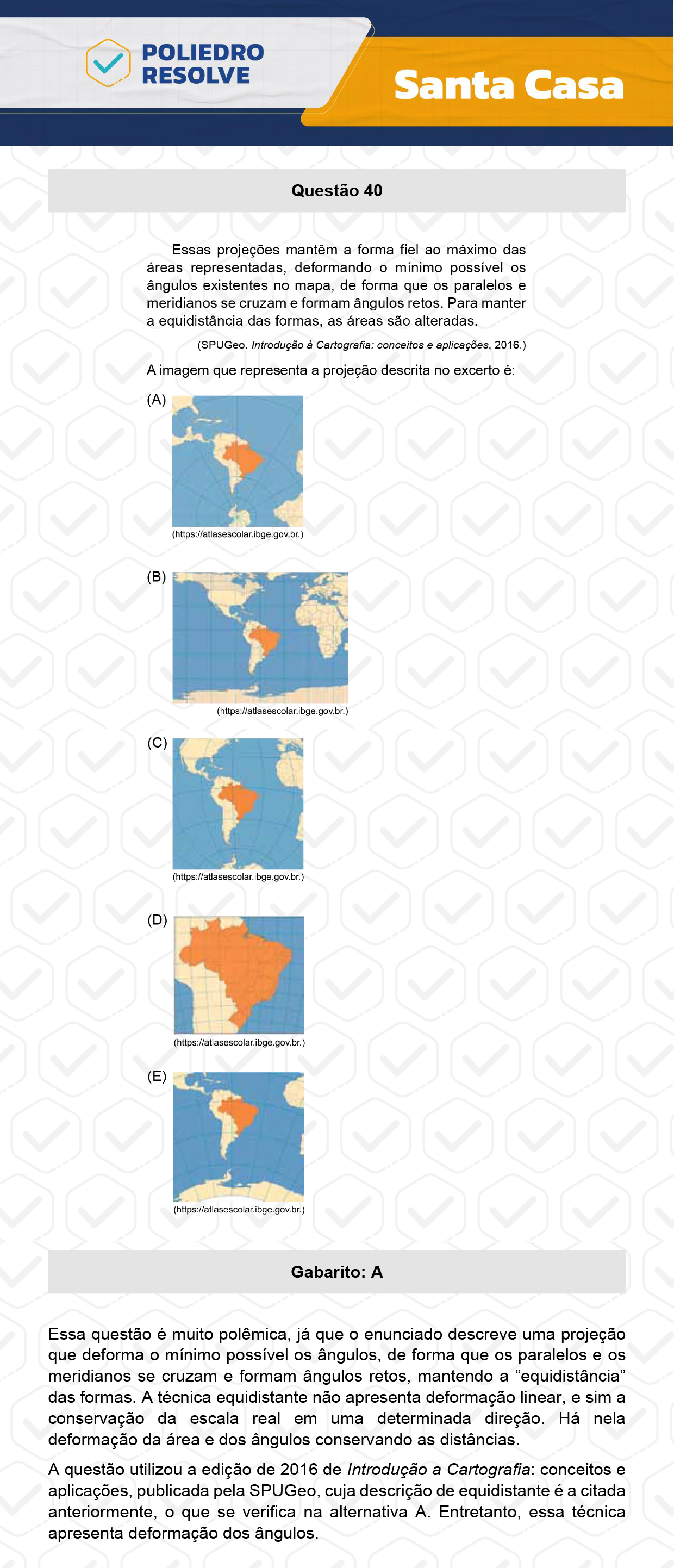 Questão 40 - 1º Dia - SANTA CASA 2024