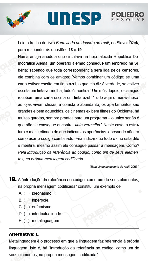 Questão 18 - 1ª Fase - PROVA 4 - UNESP 2018