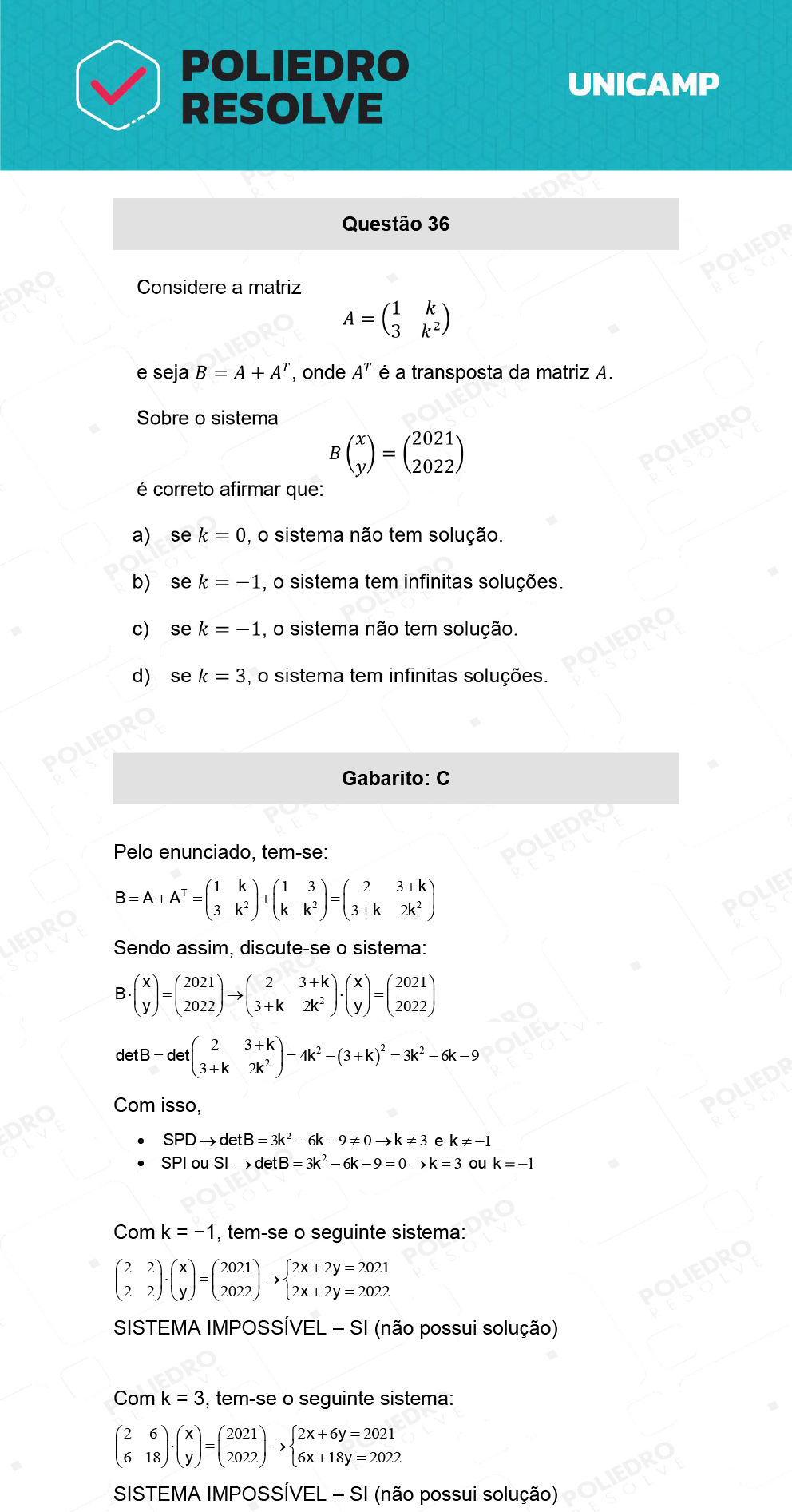 Questão 36 - 1ª Fase - 1º Dia - S e Z - UNICAMP 2022