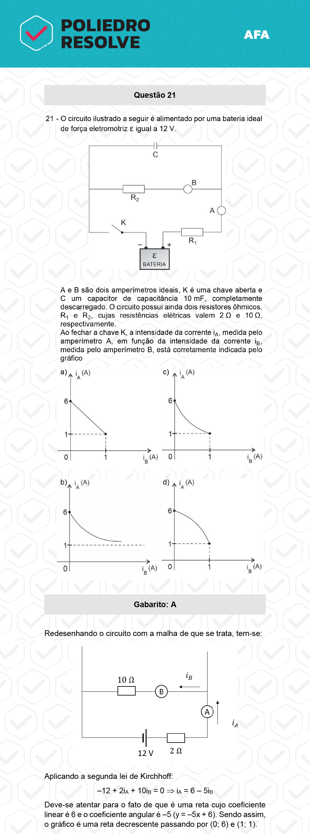 Questão 21 - Prova Modelo A - AFA 2023