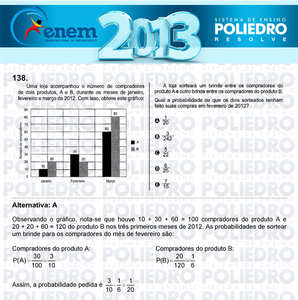 Questão 138 - Domingo (Prova Cinza) - ENEM 2013