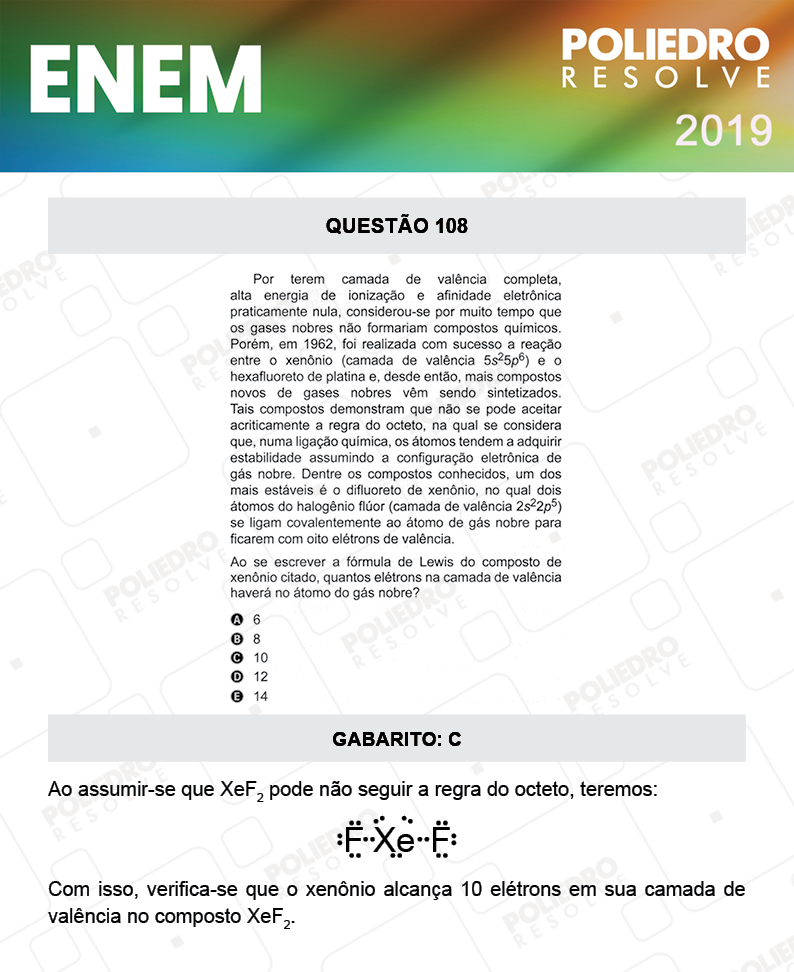 Questão 108 - 2º DIA - PROVA AZUL - ENEM 2019