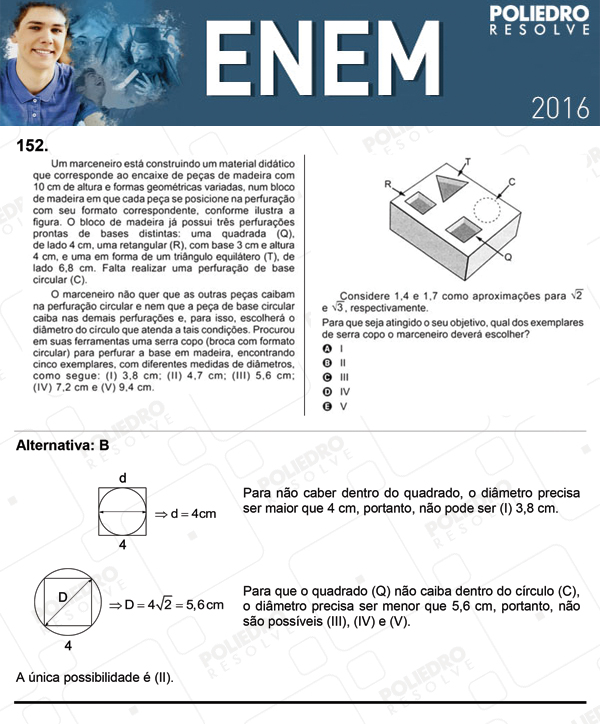 Questão 152 - 2º dia (PROVA CINZA) - ENEM 2016