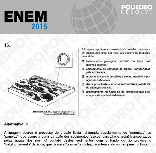 Questão 16 - Sábado (Prova Branca) - ENEM 2015