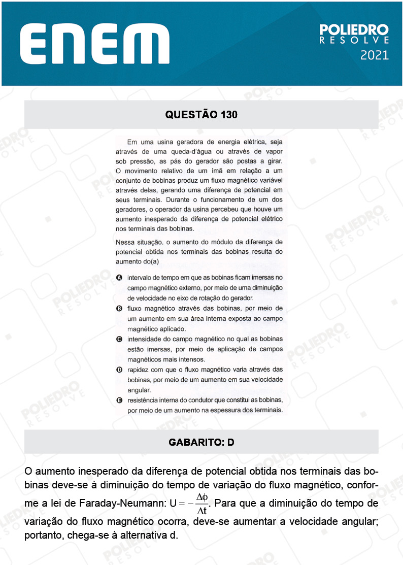 Questão 130 - 2º Dia - Prova Amarela - ENEM 2020