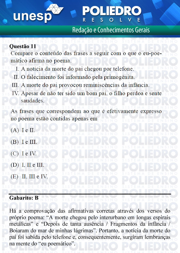 Questão 11 - 1ª Fase - UNESP 2012