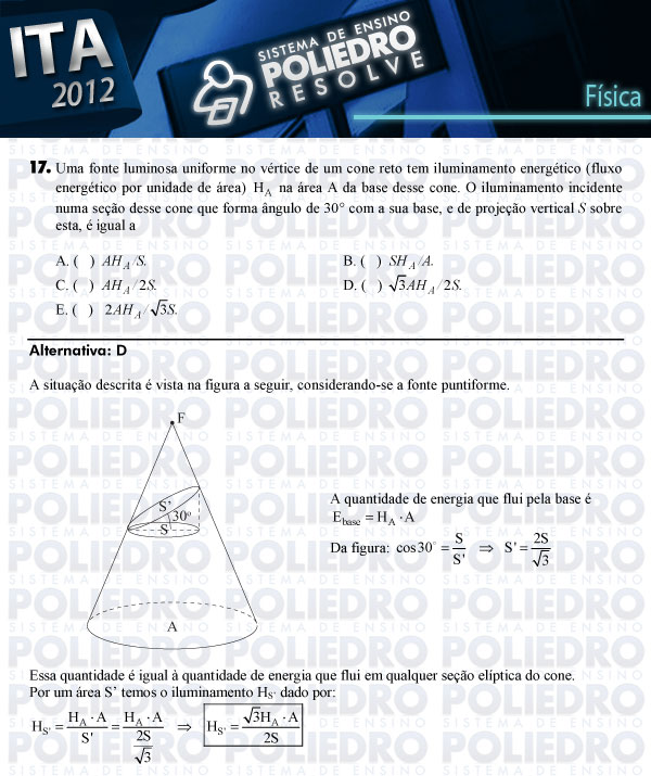 Questão 17 - Física - ITA 2012