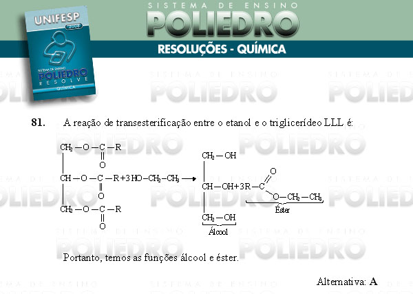 Questão 81 - Conhecimentos Gerais - UNIFESP 2008