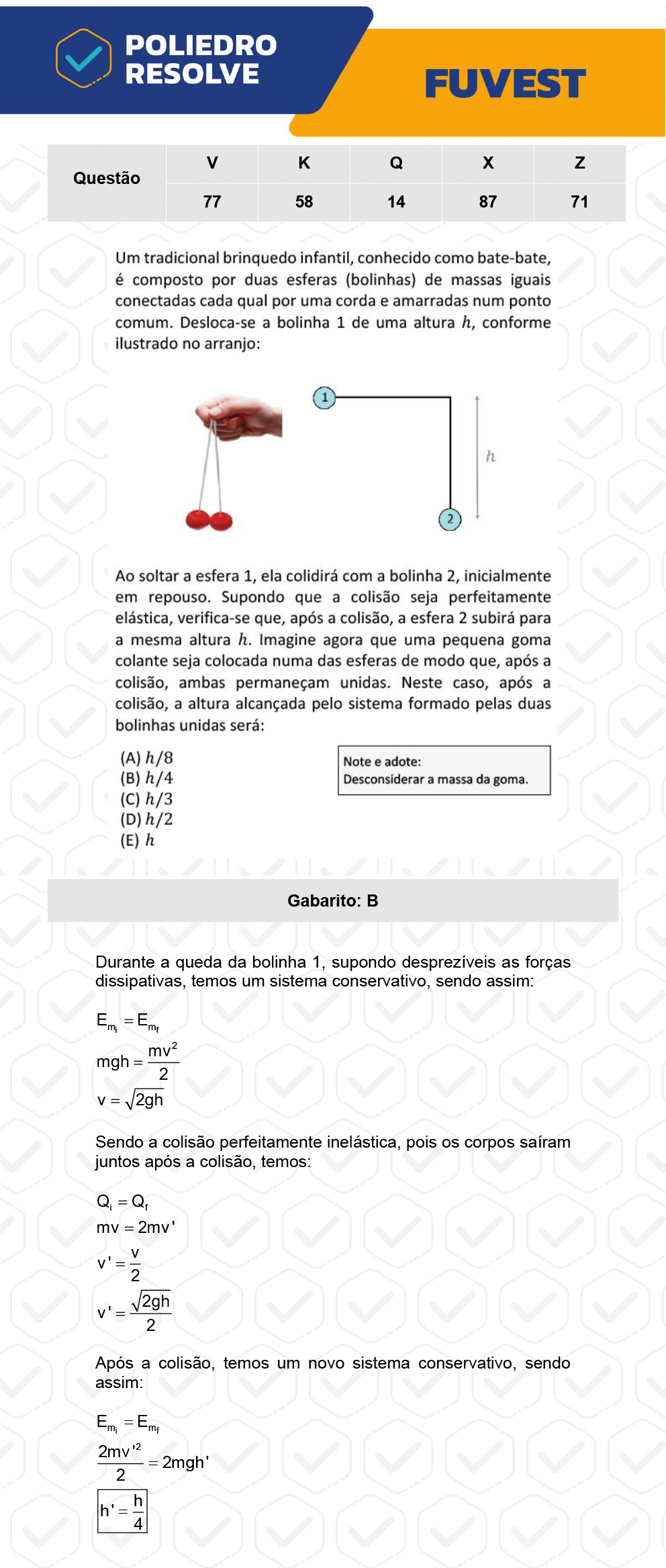 Questão 58 - 1ª Fase - Prova K - FUVEST 2023