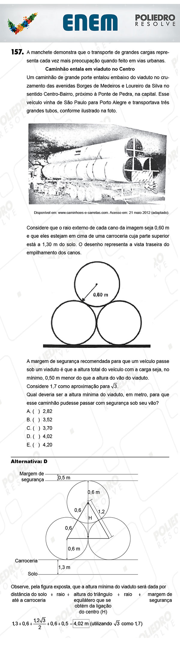 Questão 157 - 2º Dia (PROVA AMARELA) - ENEM 2017