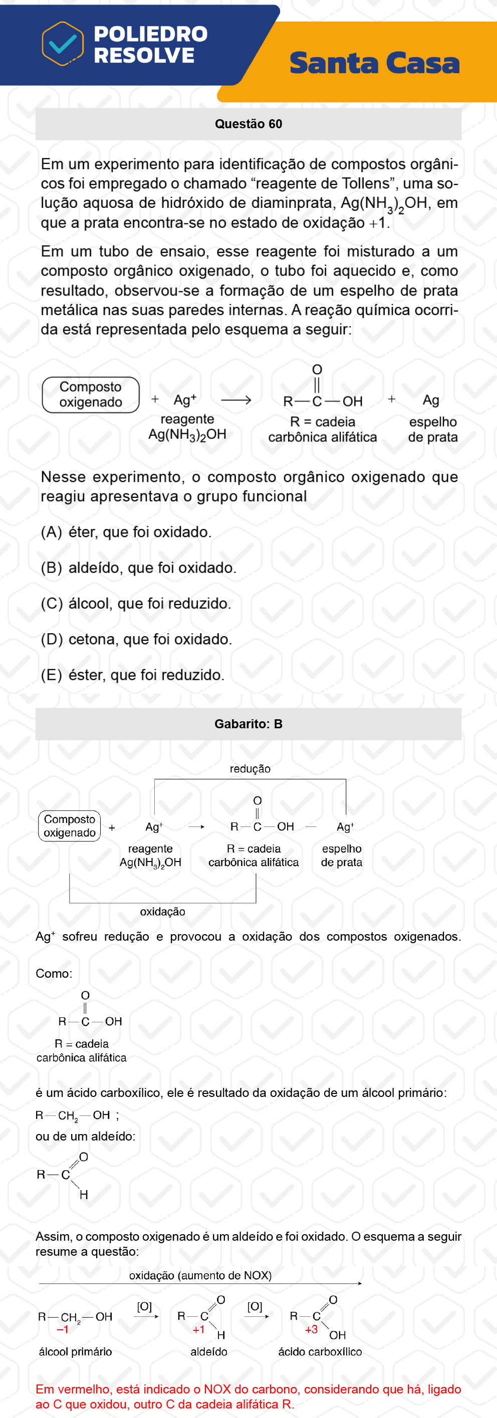 Questão 60 - 1º Dia - SANTA CASA 2023