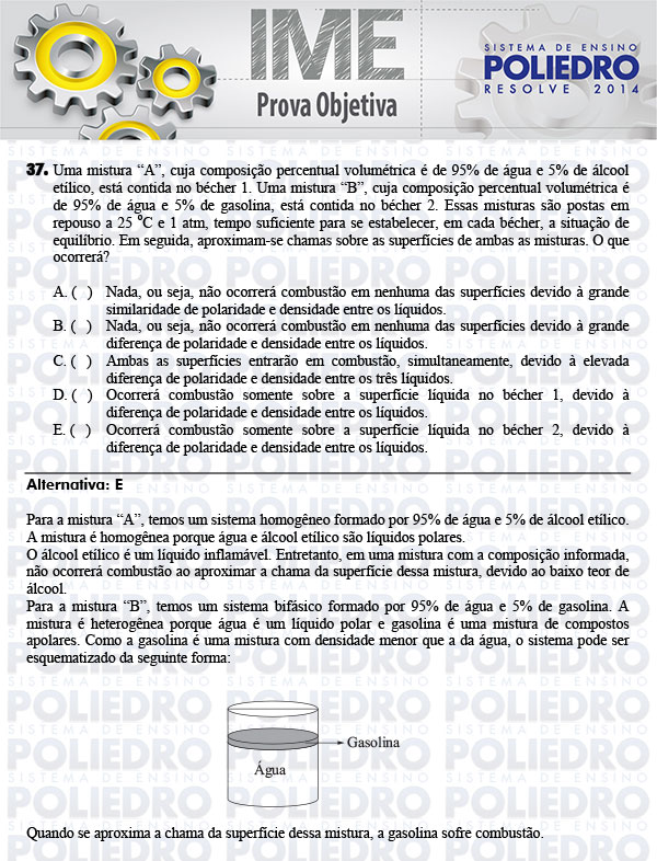 Questão 37 - Objetiva - IME 2014