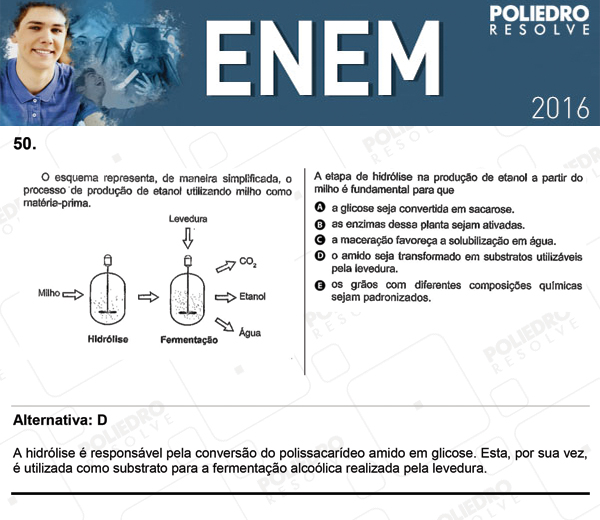 Questão 50 - 1º Dia (PROVA ROSA) - ENEM 2016