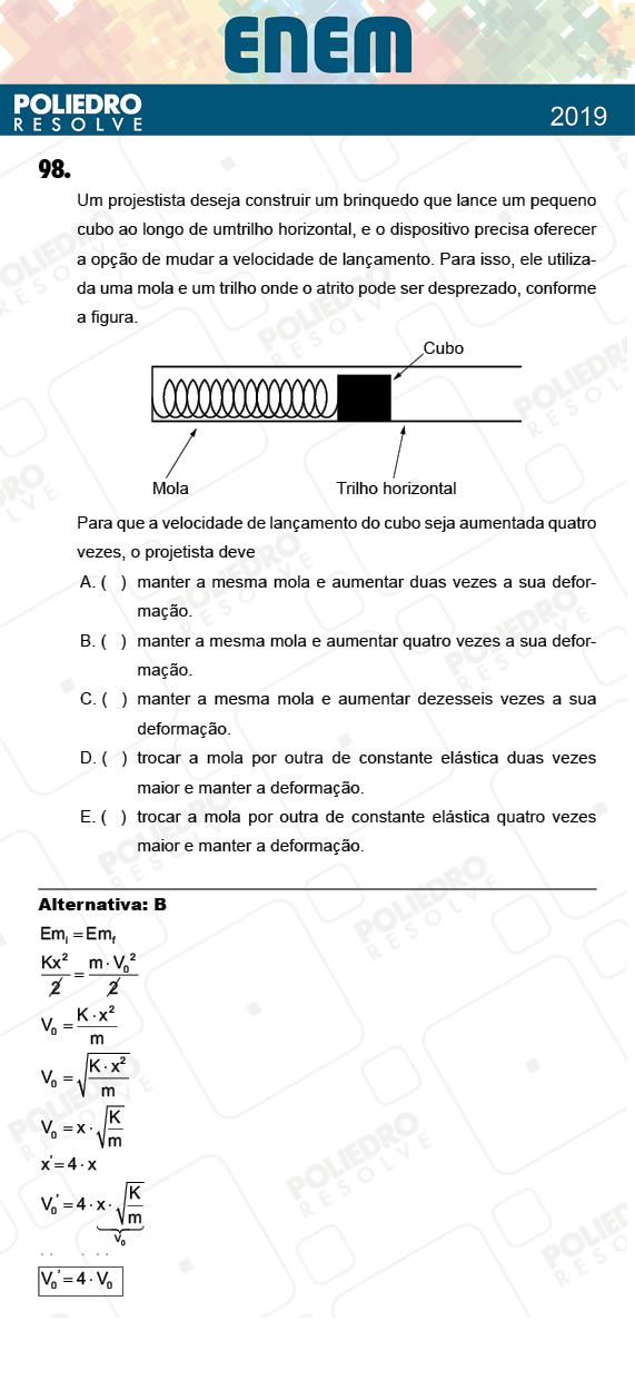 Questão 98 - 2º Dia - Prova AMARELA - ENEM 2018