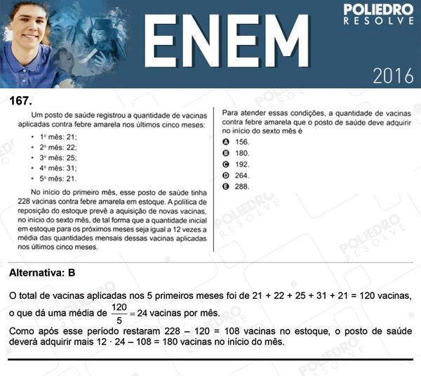 Questão 167 - 2º dia (PROVA CINZA) - ENEM 2016