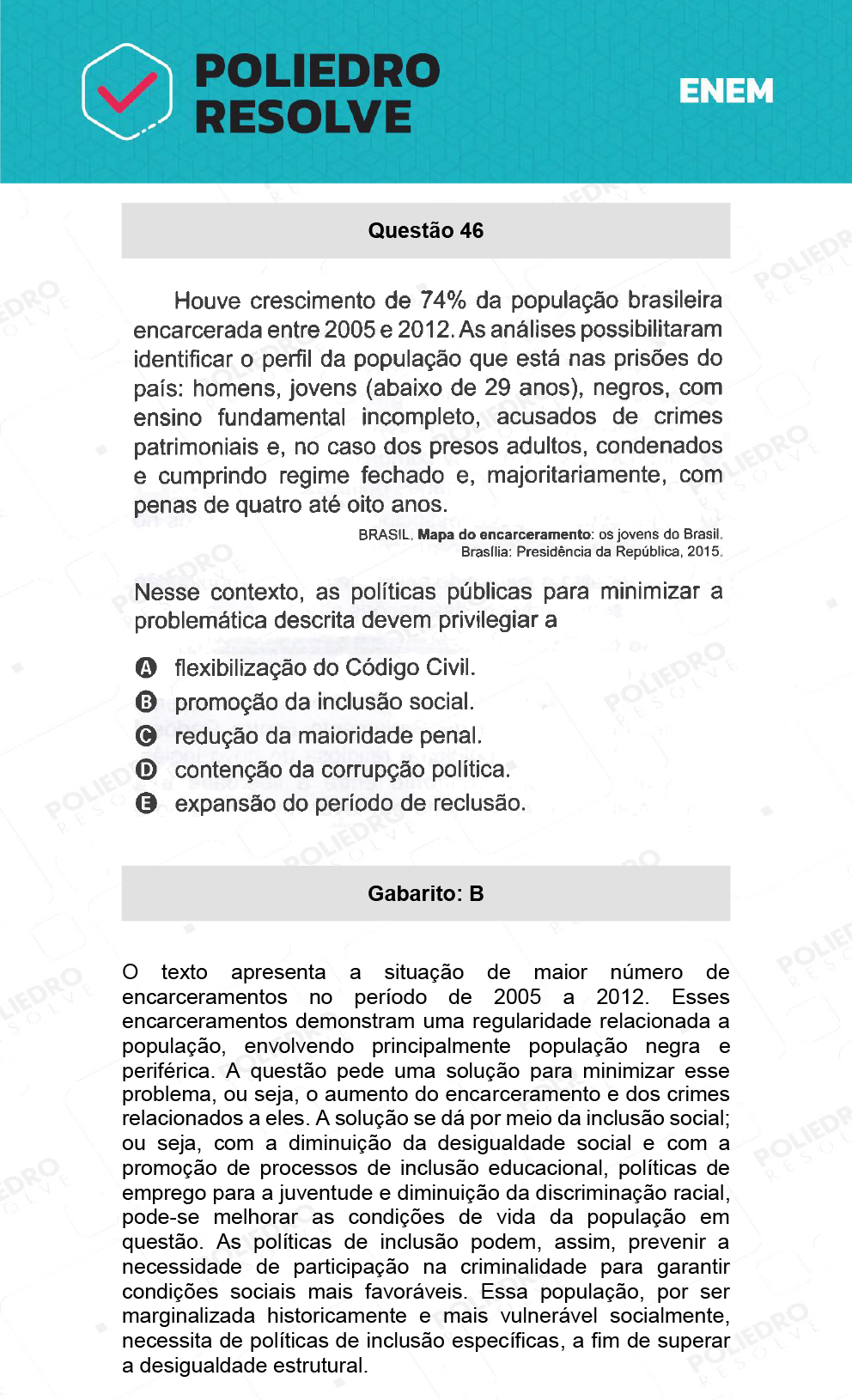 Questão 46 - 1º Dia - Prova Branca - ENEM 2021