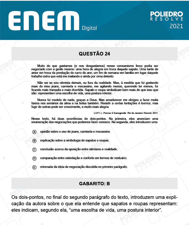 Questão 24 - 1º Dia - Prova Azul - Espanhol - ENEM DIGITAL 2020