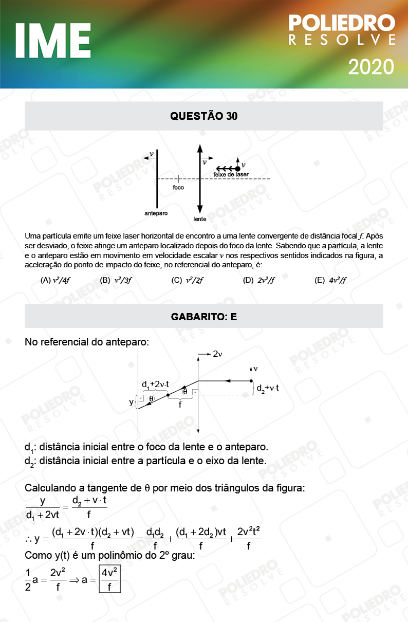 Questão 30 - 1ª Fase - IME 2020