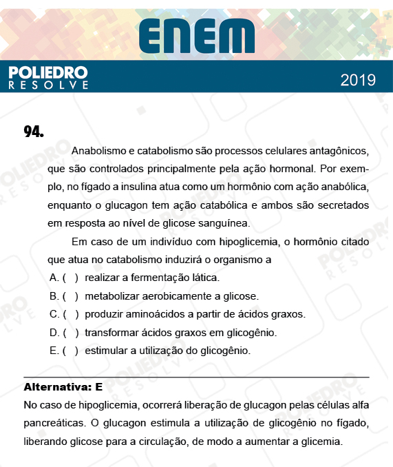 Questão 94 - 2º Dia - Prova AZUL - ENEM 2018