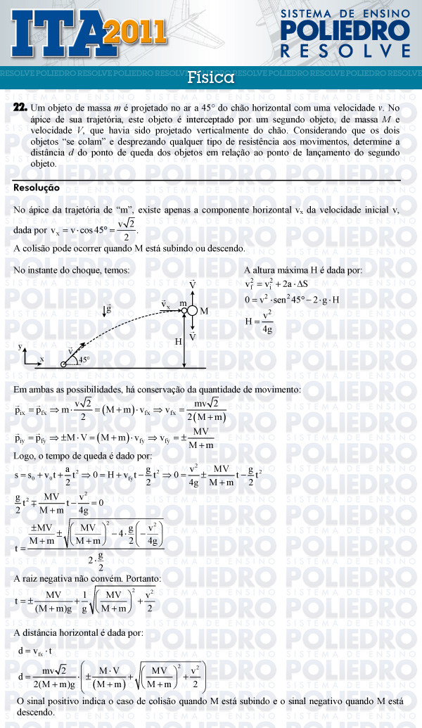 Dissertação 22 - Física - ITA 2011