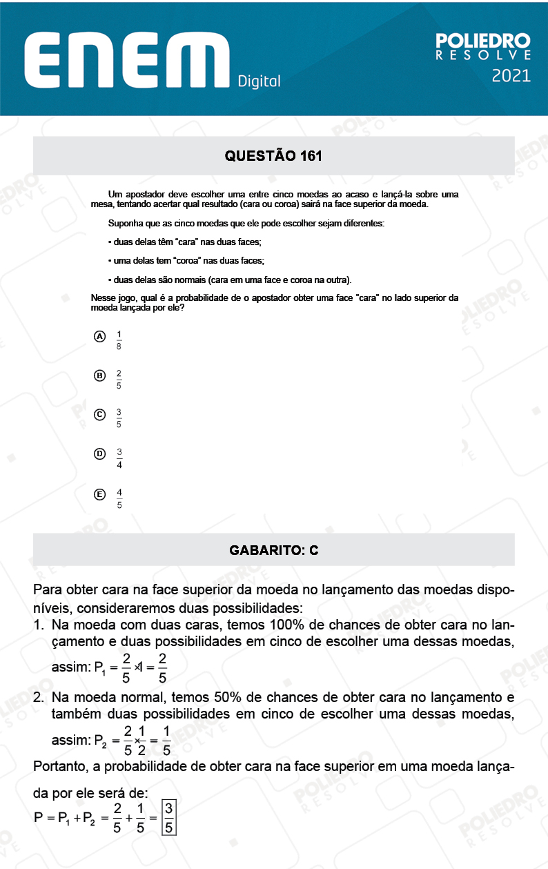 Questão 161 - 2º Dia - Prova Cinza - ENEM DIGITAL 2020