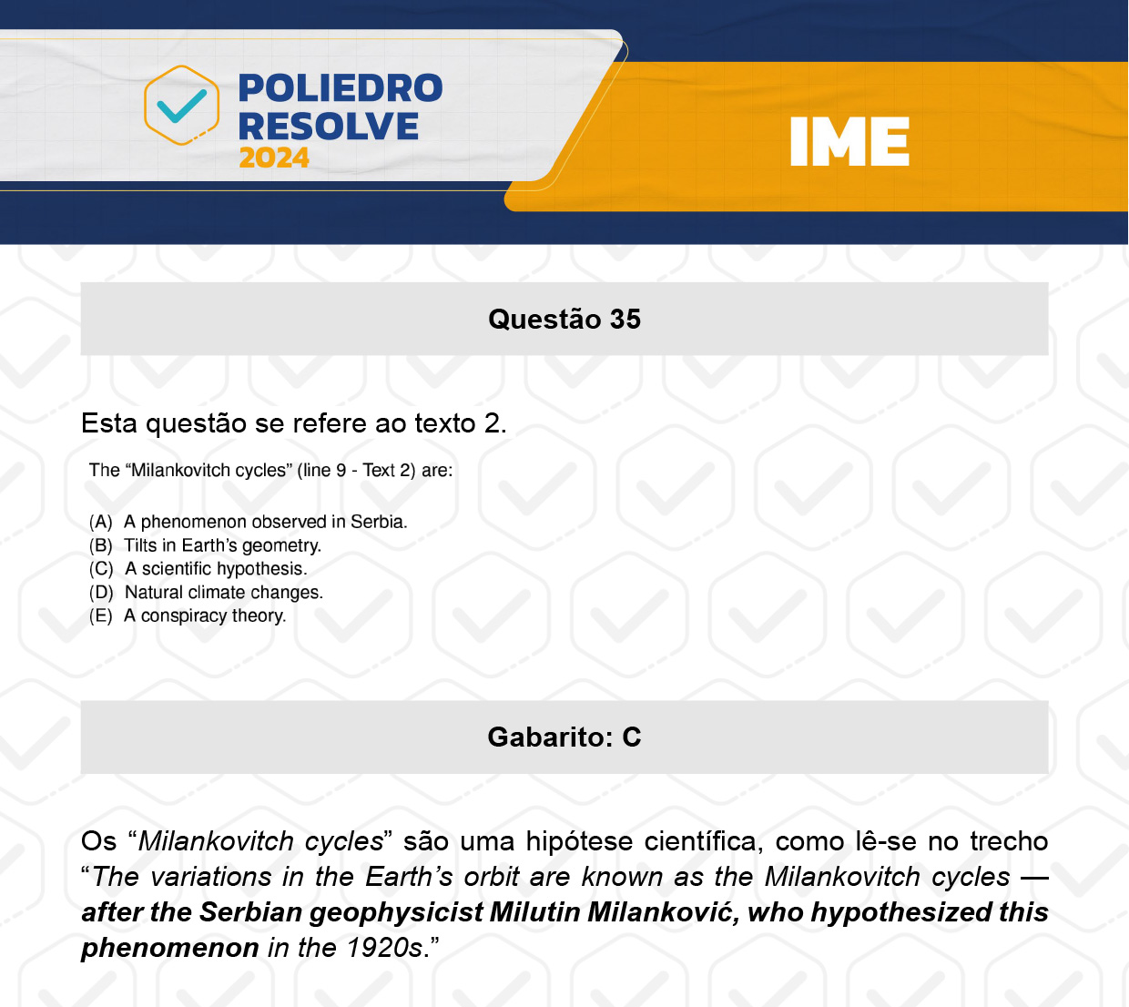 Questão 35 - 2ª Fase - 4º Dia - IME 2024