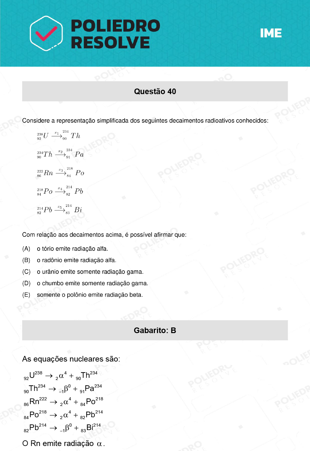 Questão 40 - 1ª Fase - IME 2022