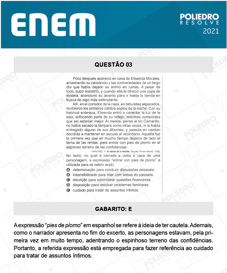 Questão 3 - 1º DIA - Prova Branca - ENEM 2020