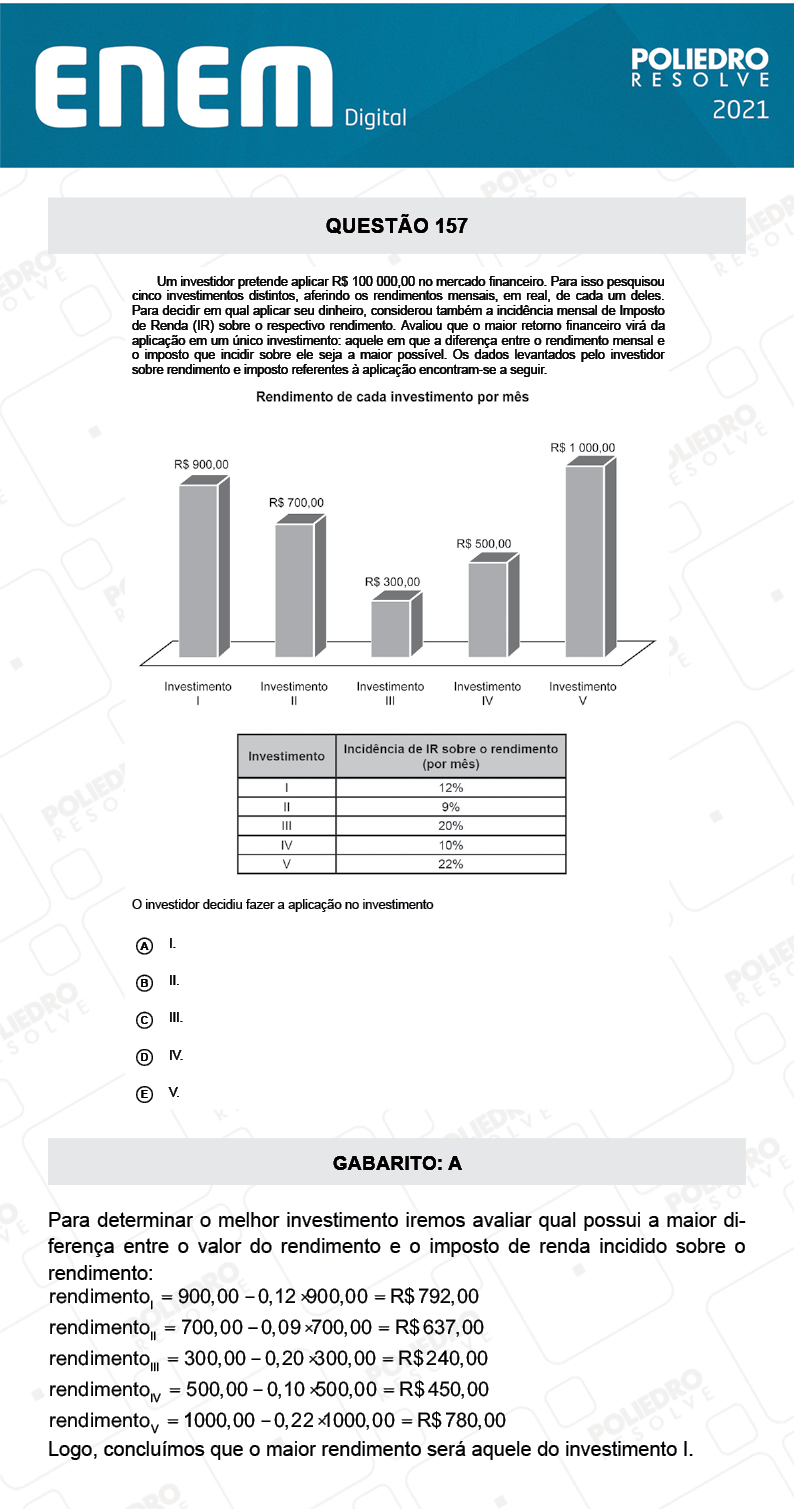 Questão 157 - 2º Dia - Prova Cinza - ENEM DIGITAL 2020