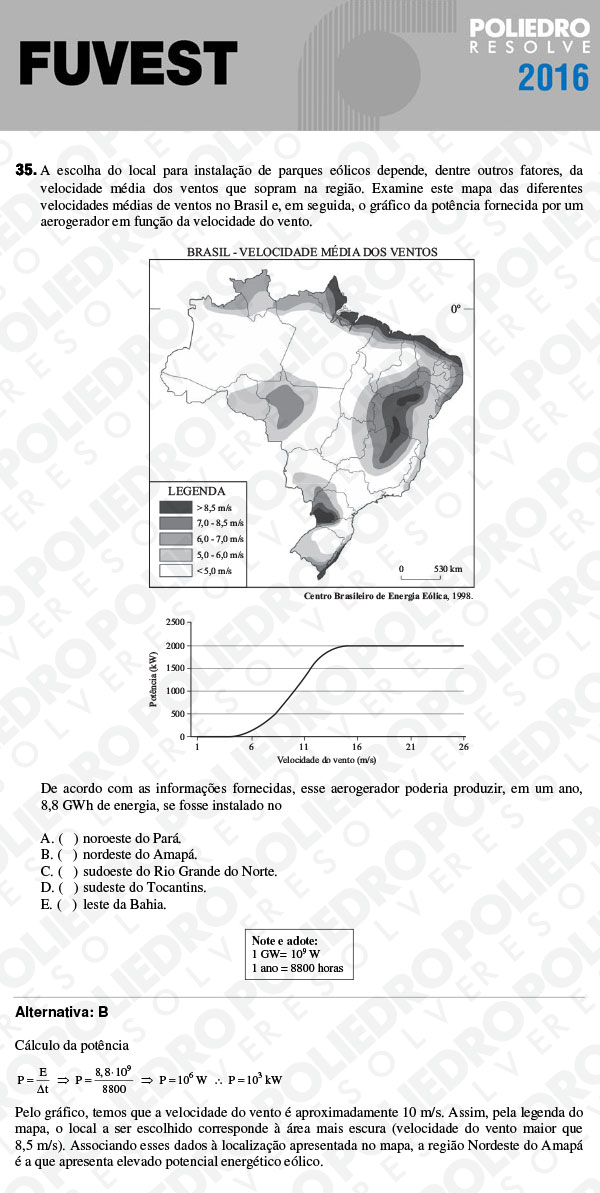 Questão 35 - 1ª Fase - FUVEST 2016