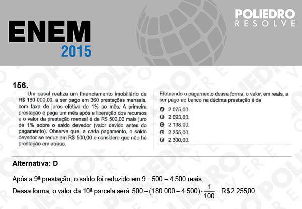 Questão 156 - Domingo (Prova Azul) - ENEM 2015