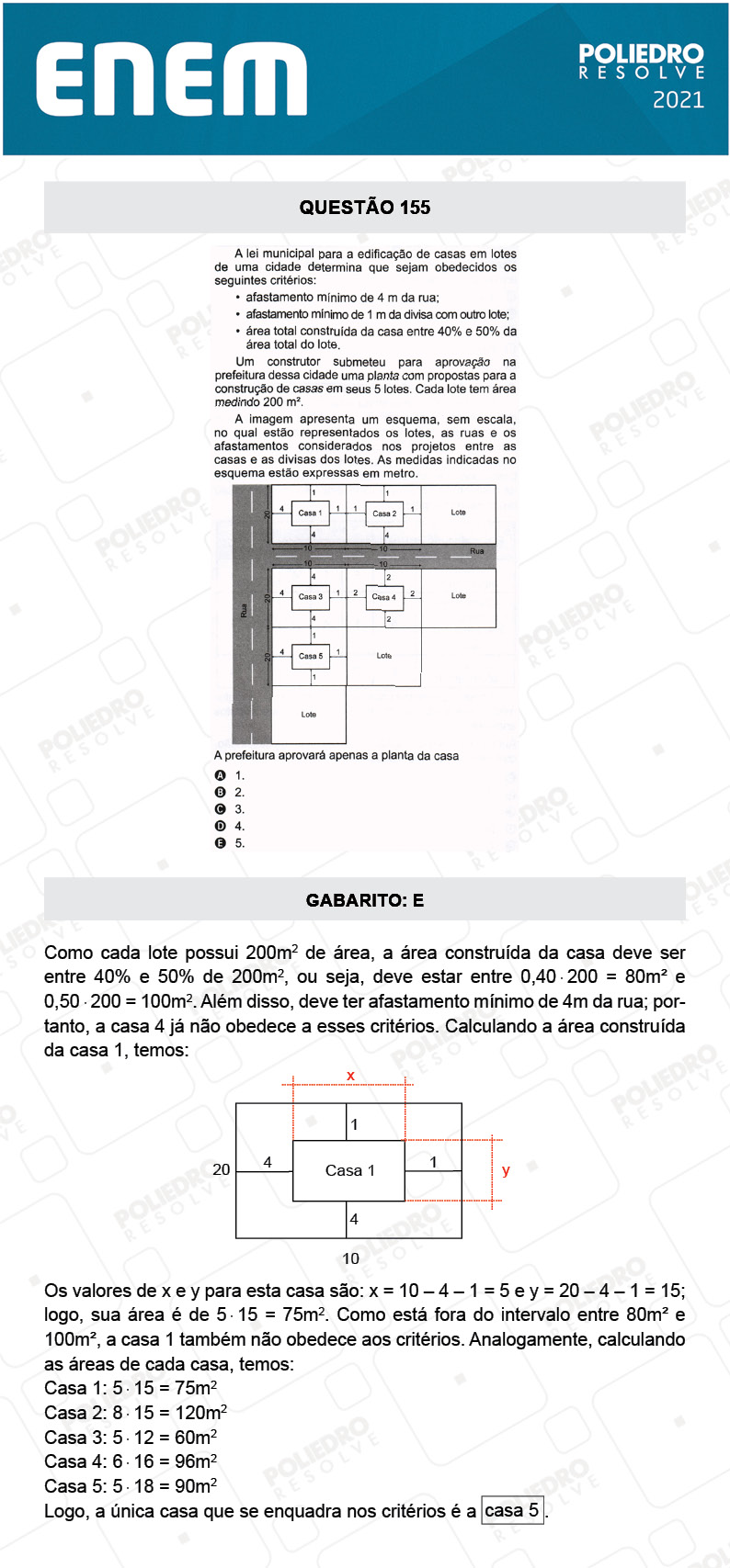 Questão 155 - 2º Dia - Prova Rosa - ENEM 2020