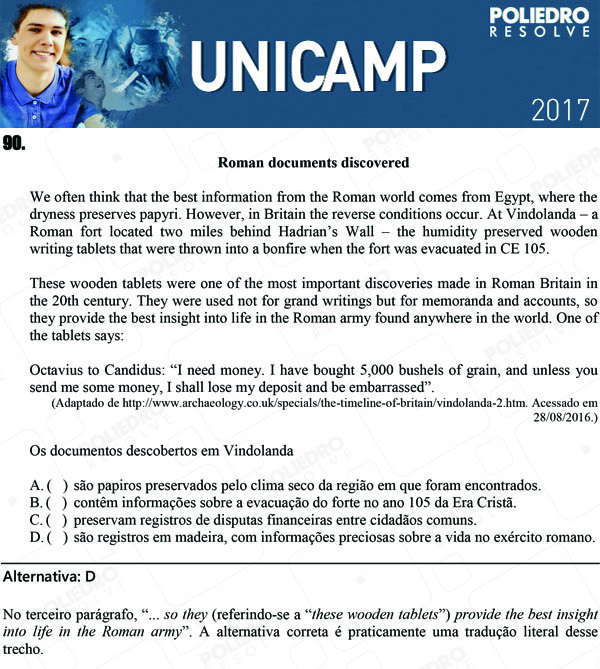 Questão 90 - 1ª Fase - UNICAMP 2017