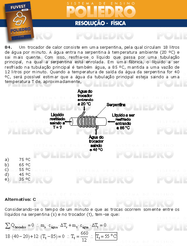 Questão 84 - 1ª Fase - FUVEST 2009