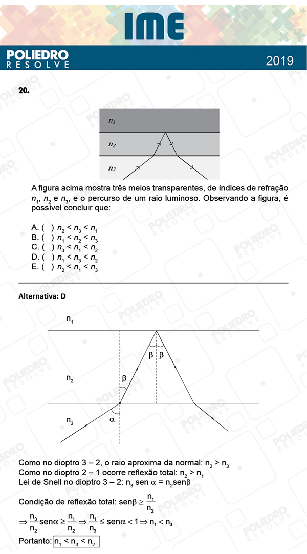 Questão 20 - 1ª Fase - IME 2019