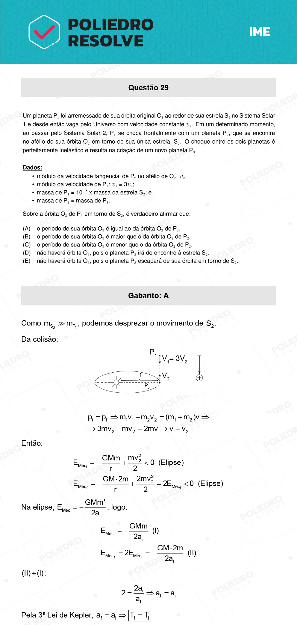 Questão 29 - 1ª Fase - IME 2022