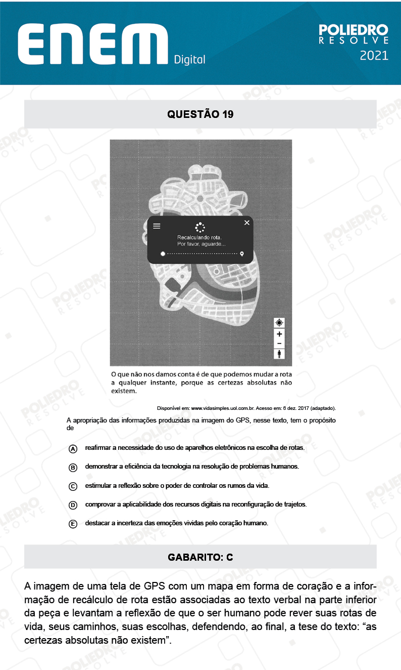 Questão 19 - 1º Dia - Prova Amarela - Espanhol - ENEM DIGITAL 2020