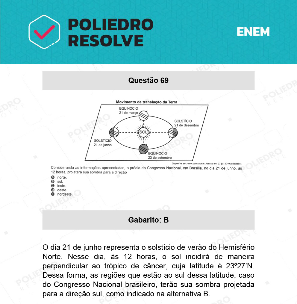 Questão 69 - 1º Dia - Prova Rosa - ENEM 2021