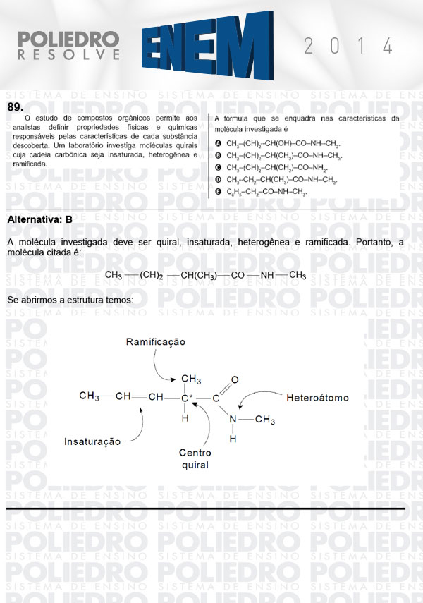 Questão 89 - Sábado (Prova Rosa) - ENEM 2014