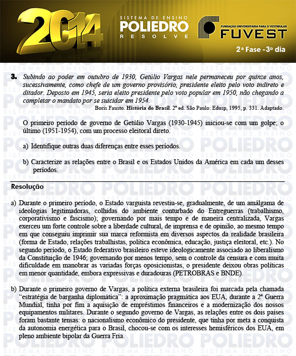 Dissertação 3 - 2ª Fase 3º Dia - FUVEST 2014