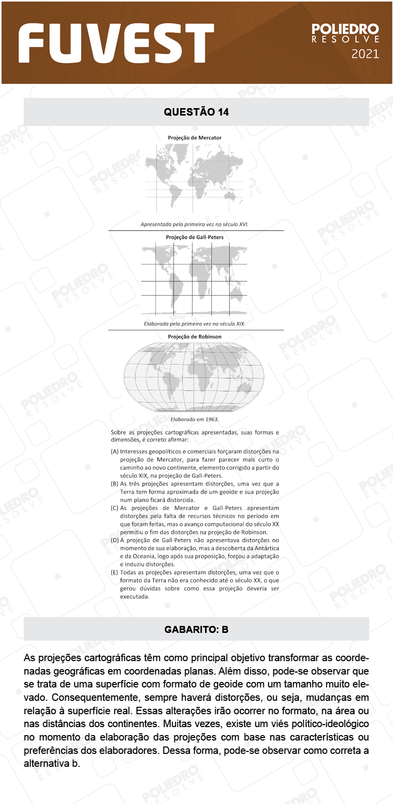 Questão 14 - 1ª Fase - FUVEST 2021