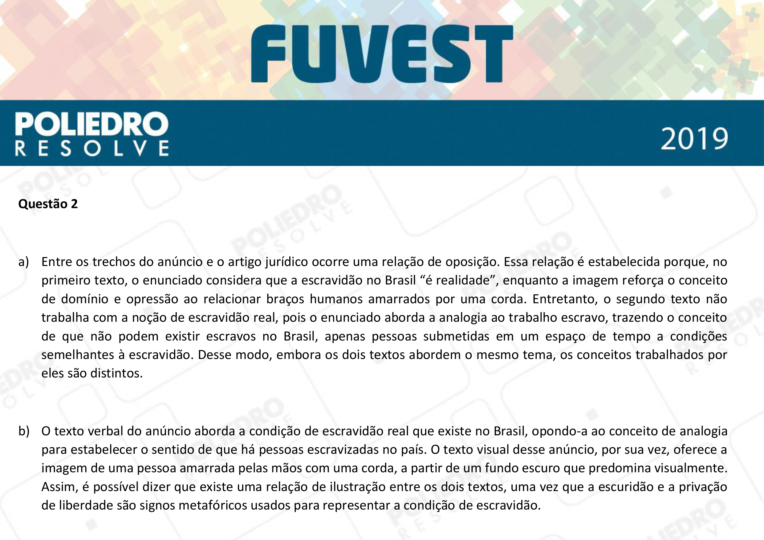 Dissertação 2 - 2ª Fase - 1º Dia - FUVEST 2019