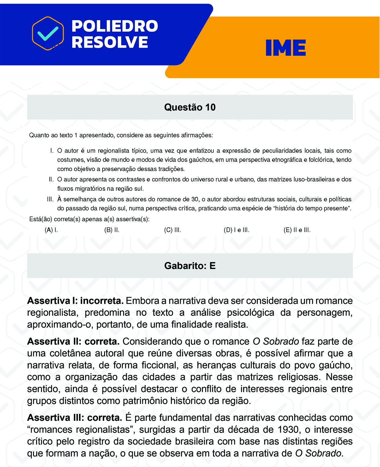 Questão 10 - 2ª Fase - Português/Inglês - IME 2023