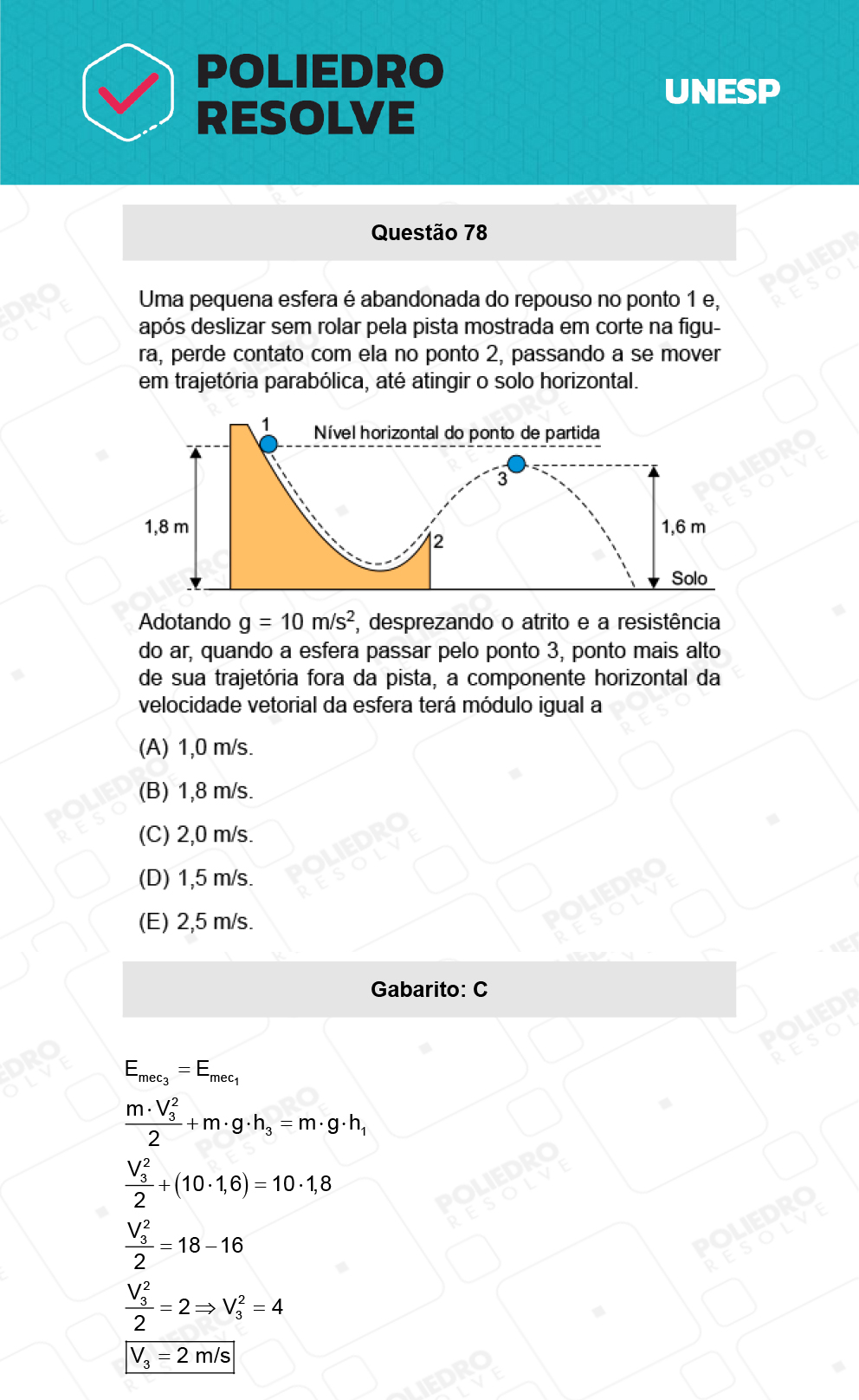 Questão 78 - 1ª Fase - Biológicas - UNESP 2022