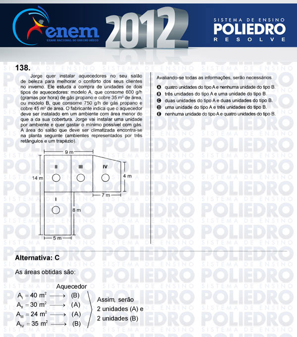 Questão 138 - Domingo (Prova rosa) - ENEM 2012