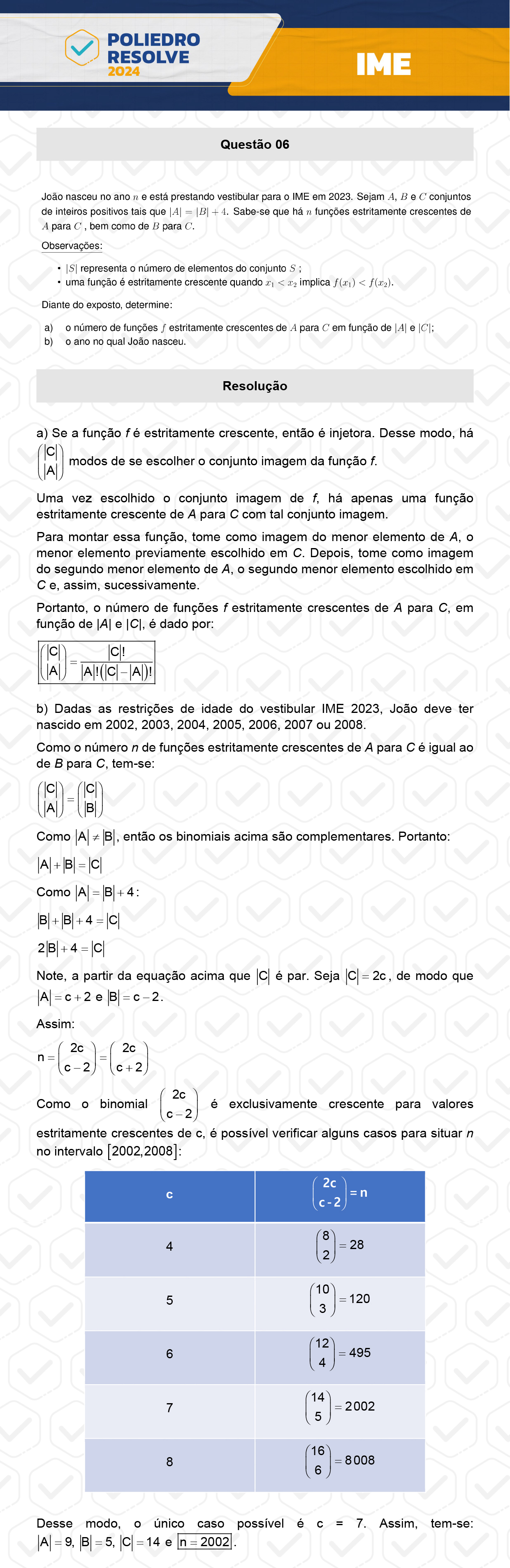 Dissertação 6 - 2ª Fase - 1º Dia - IME 2024