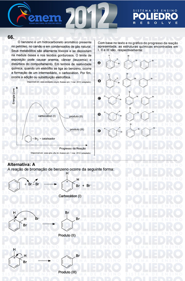 Questão 66 - Sábado (Prova azul) - ENEM 2012