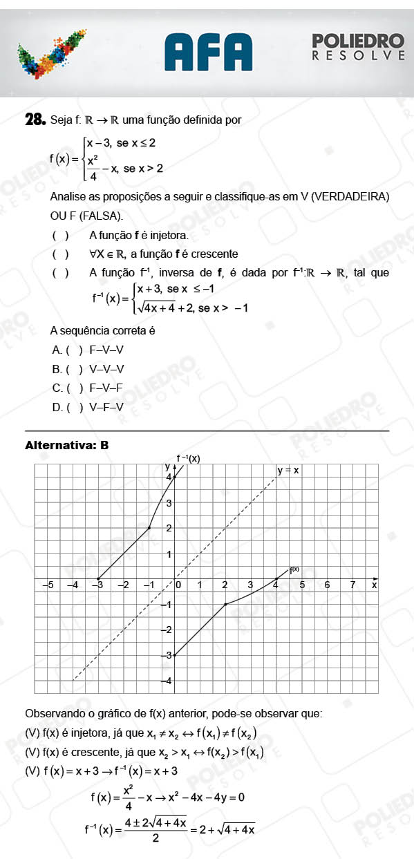 Questão 28 - Prova Modelo A - AFA 2018