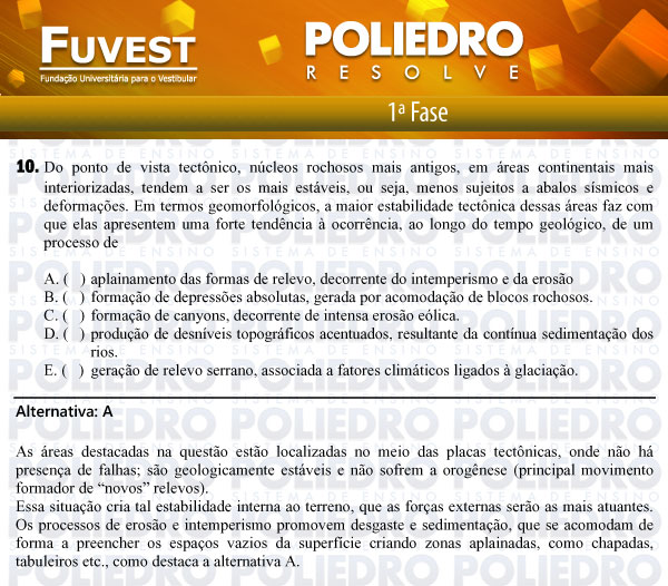 Questão 10 - 1ª Fase - FUVEST 2012