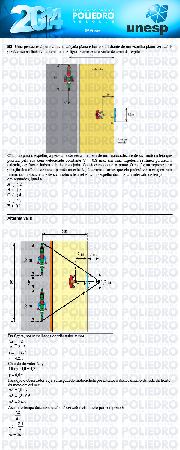 Questão 81 - 1ª Fase - UNESP 2014